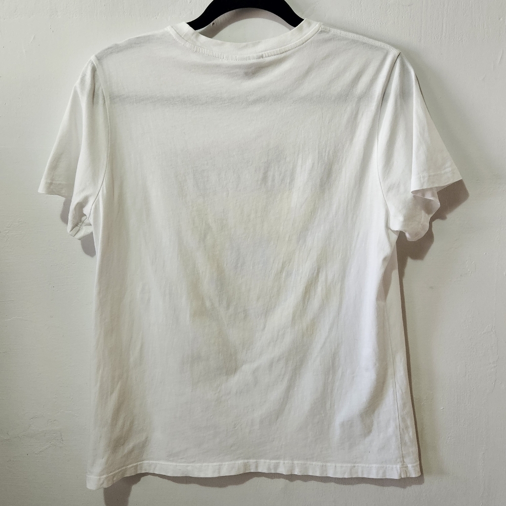 GANNI Love Club Smiley Face Graphic Tee Organic Cotton White S - Picture 3 of 15